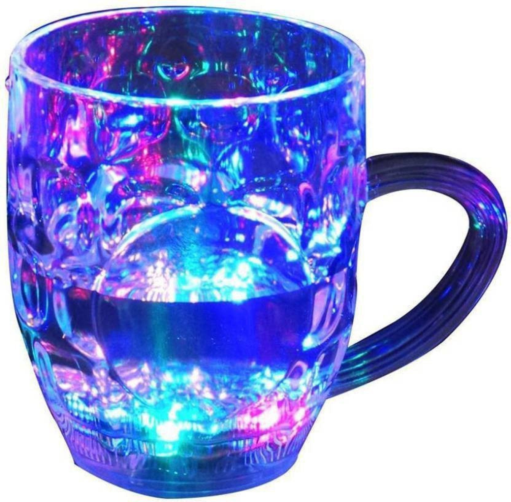 619 Led Glass Cup (Rainbow Color) 