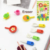 Fancy & Stylish Colorful Erasers, Mini Eraser Creative Cute Novelty Eraser for Children Different Designs Eraser Set for Return Gift, Birthday Party, School Prize, Cookware Shaped, Makeup Set Eraser (9 pc & 8 Pc Set)