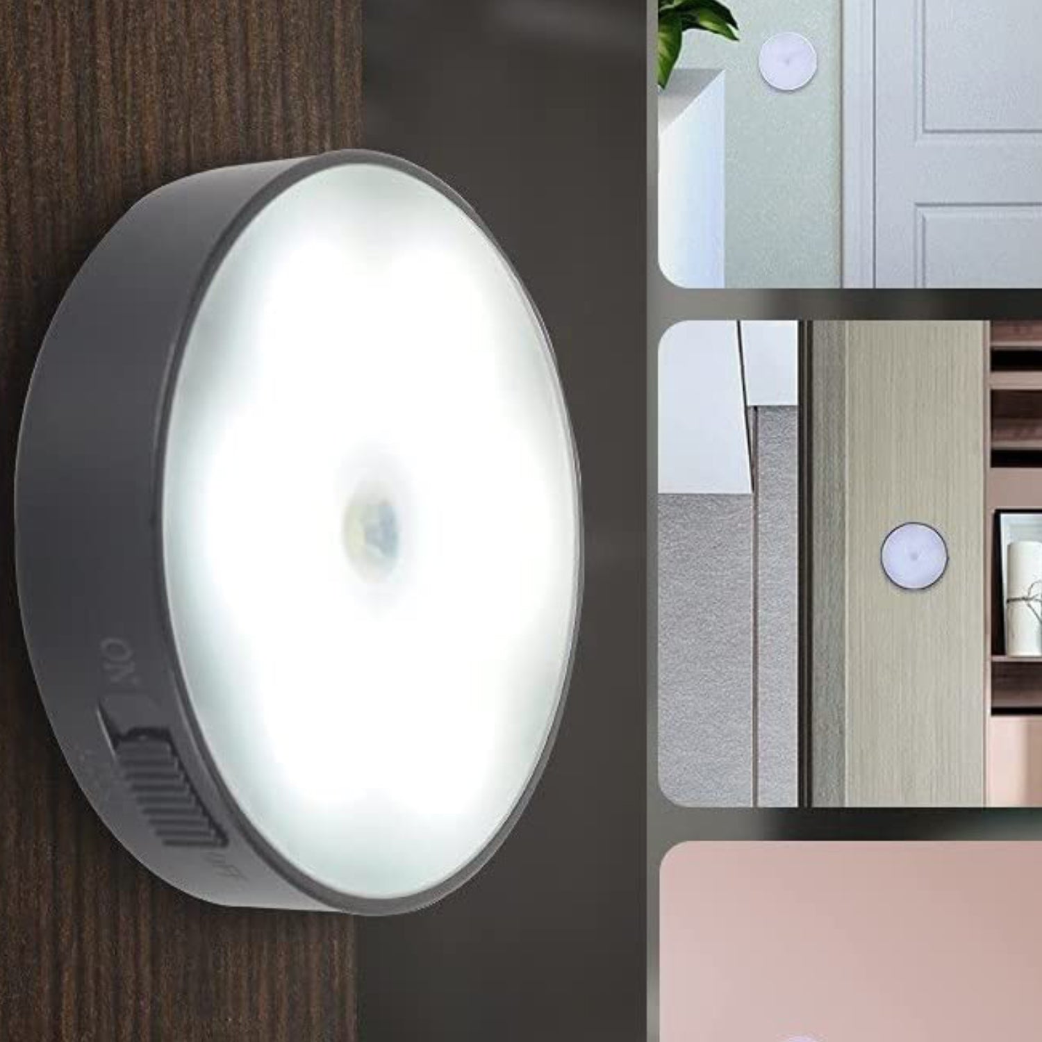 Round Shape 8 LED Motion Sensor Induction Led Light