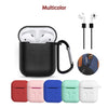 6473 Silicone Shockproof Protection Wireless Headphones Carrying Box Cover with Metal Keychain 