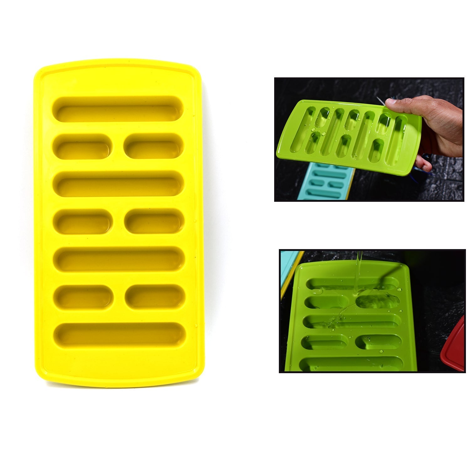 0784 4 Pc Fancy Ice Tray used widely in all kinds of household places while making ices and all purposes. 