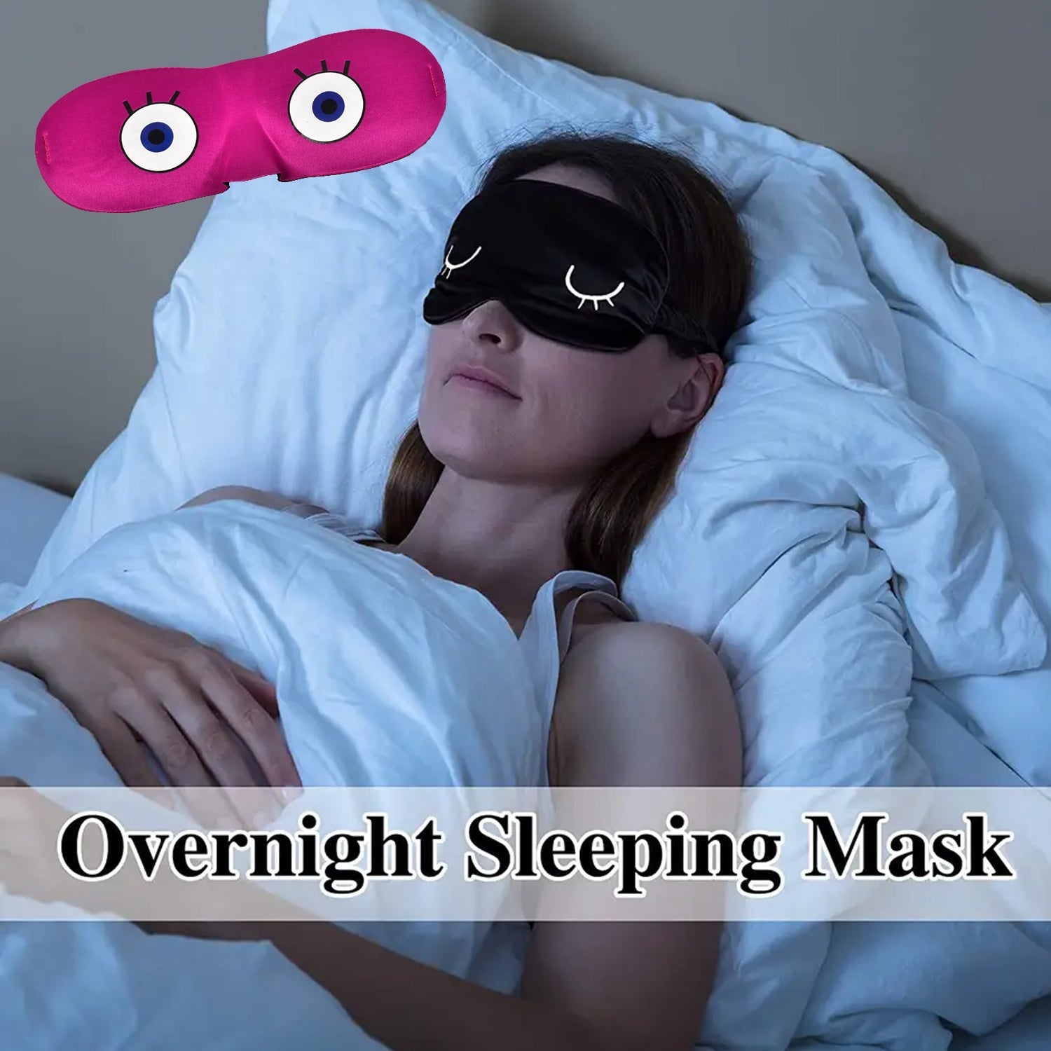 7816 SUPER SOFT SLEEPING MASK BLIND FOLD FOR COMFORTABLE SLEEP TRAVELLING SLEEP MASK HEAVY COMFORTABLE MATERIAL EYE MASK 