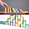 4439B 100PC DOMINO BLOCKS SET MULTICOLOR WOODEN TOY BUILDING INDOOR GAME TOY 