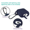 6473 Silicone Shockproof Protection Wireless Headphones Carrying Box Cover with Metal Keychain 