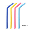 584 Food Grade Silicone Straws (4pcs) 