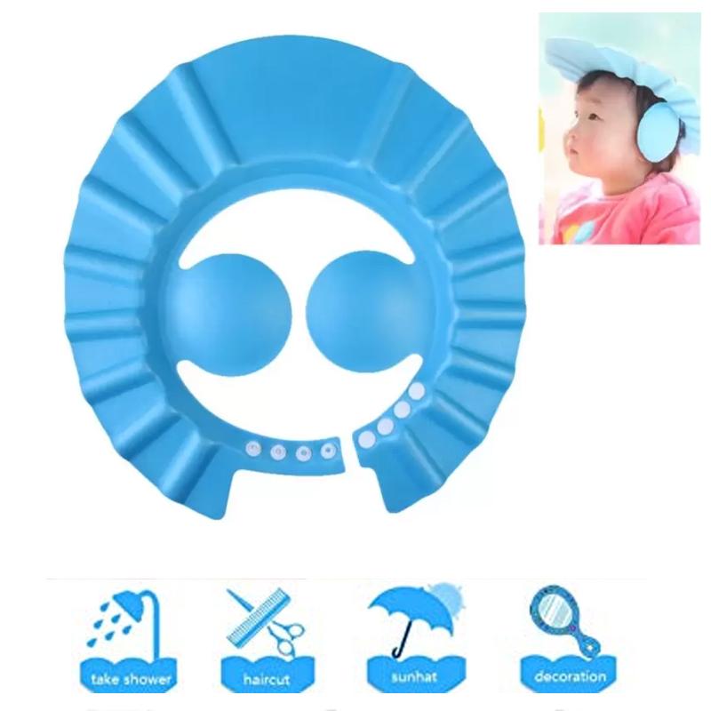 0378 Adjustable Safe Soft Baby Shower cap Gharbaar Store