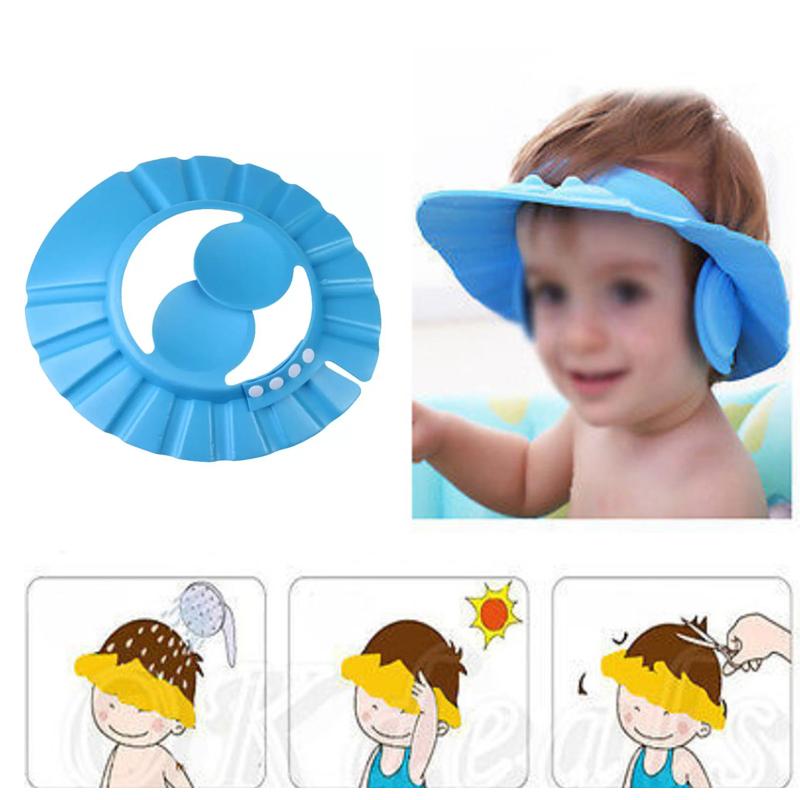 0378 Adjustable Safe Soft Baby Shower cap Gharbaar Store